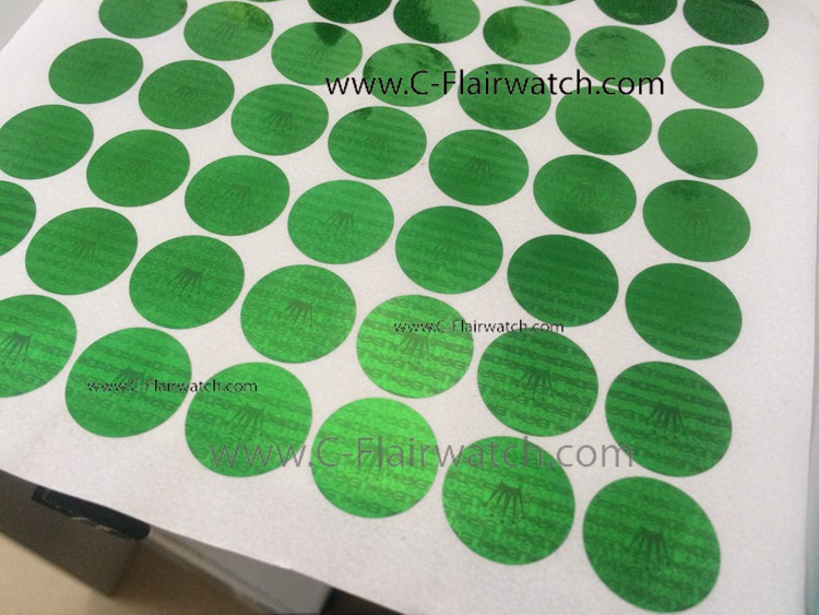 Rolex Green Hologram Sticker For Sale - Unfilled